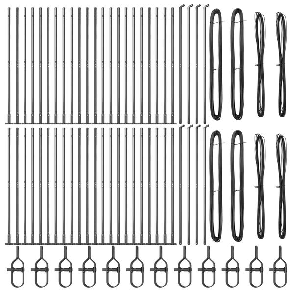 vidaXL Στύλος Περιφράξεων Άλλο 52 pcs Γκρι 3,2 x 3,2 x 68,5 εκ Ατσάλι
