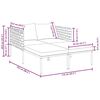 vidaXL Ήλιο-κρεβάτι με μαξιλάρι Ανθρακί 115 x 153 x 69.5 εκ. Ατσάλι