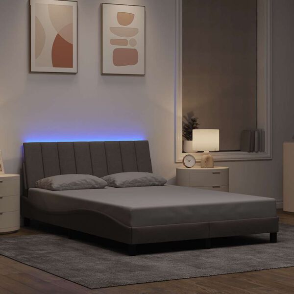 vidaXL &Sigma;&kappa;&epsilon;&lambda;&epsilon;&tau;ό&sigmaf; &Kappa;&rho;&epsilon;&beta;&alpha;&tau;&iota;&omicron;ύ &Chi;&omega;&rho;ί&sigmaf; &Sigma;&tau;&rho;ώ&mu;&alpha; Hanko Taupe 140x190 &epsilon;&kappa;. &Upsilon;&phi;&alpha;&sigma;&mu;ά&tau;&iota;&nu;&omicron;