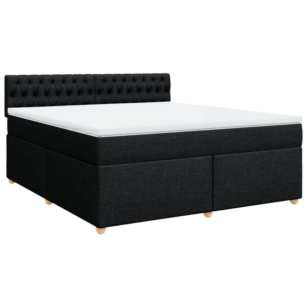 vidaXL &Kappa;&rho;&epsilon;&beta;ά&tau;&iota; Boxspring &mu;&epsilon; &Sigma;&tau;&rho;ώ&mu;&alpha; &Mu;&alpha;ύ&rho;&omicron; 180x200 &epsilon;&kappa;. &Upsilon;&phi;&alpha;&sigma;&mu;ά&tau;&iota;&nu;&omicron;