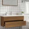 vidaXL Ντουλάπι Νιπτήρα Καφέ Δρυς 100x38,5x45 εκ. Επεξεργασμένο Ξύλο