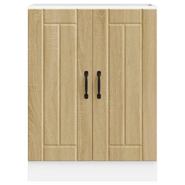 vidaXL Ντουλάπι βάσης νεροχύτη "Lucca" Sonoma Oak Engineered Wood