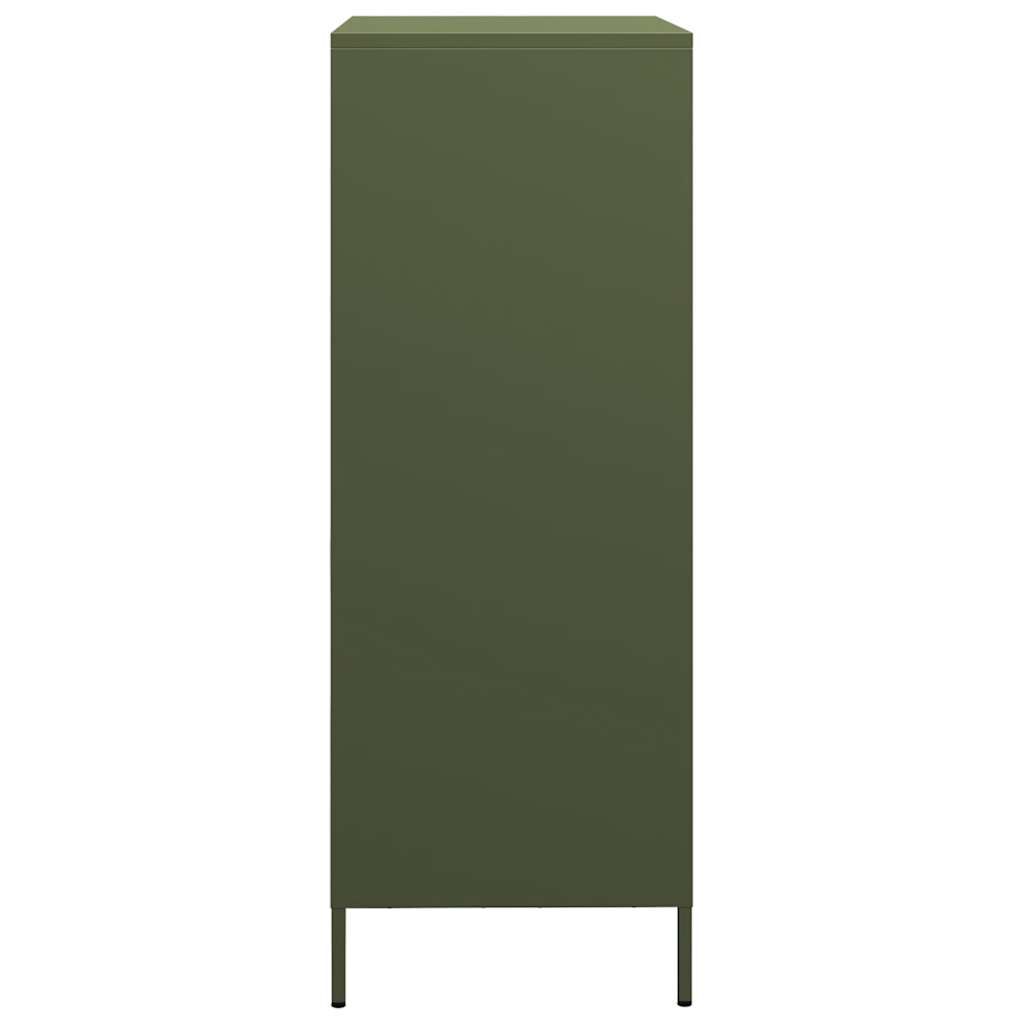 vidaXL Ντουλάπι Πράσινο Λαδί 68x39x101,5 εκ. από Ατσάλι