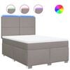 vidaXL &Kappa;&rho;&epsilon;&beta;ά&tau;&iota; Boxspring &mu;&epsilon; &Sigma;&tau;&rho;ώ&mu;&alpha; Taupe 160x200 &epsilon;&kappa;. &Upsilon;&phi;&alpha;&sigma;&mu;ά&tau;&iota;&nu;&omicron;