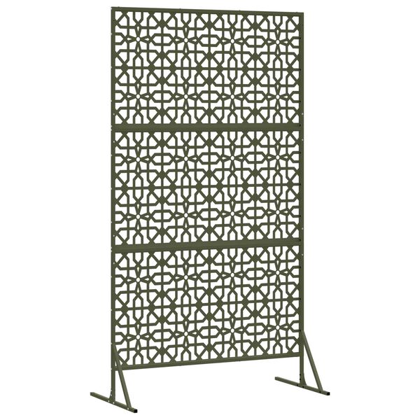 vidaXL Οθόνη Ιδιωτικότητας Ελιά 100x50x180 εκ Χάλυβας.
