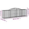 vidaXL Συρματοκιβώτια Τοξωτά 10 τεμ. 300x50x80/100 εκ. Γαλβαν. Ατσάλι