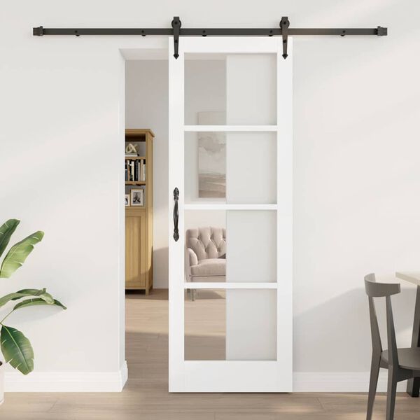 vidaXL Συρόμενη Πόρτα ORKDAL Λευκό 73.5 x 211 εκ Ξύλο και μέταλλο