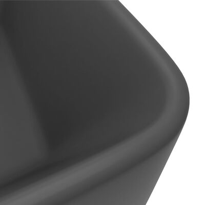 vidaXL Νιπτήρας Πολυτελής Σκούρο Γκρι Ματ 41 x 30 x 12 εκ. Κεραμικός