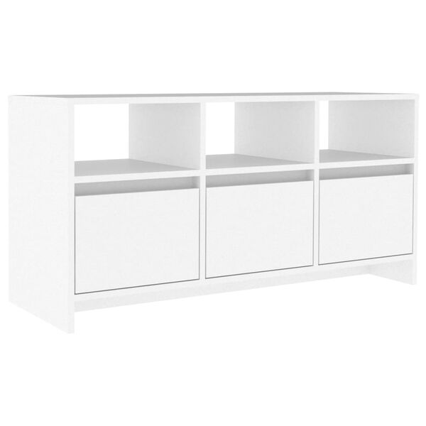 vidaXL Έπιπλο Τηλεόρασης Λευκό 102 x 37,5 x 52,5 εκ. από Επεξ. Ξύλο