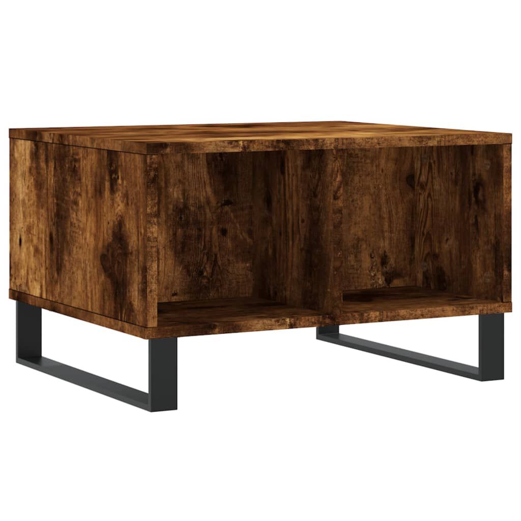 vidaXL Τραπεζάκι Σαλονιού Καπνιστή Δρυς 60x50x36,5εκ. Επεξεργασμ. Ξύλο