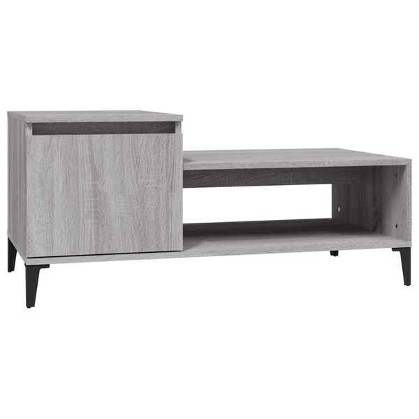 vidaXL Τραπεζάκι Σαλονιού Γκρι Sonoma 100x50x45 εκ. Επεξεργασμένο Ξύλο
