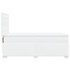 vidaXL Κρεβάτι Boxspring με Στρώμα Λευκό 90x200εκ. από Συνθετικό Δέρμα
