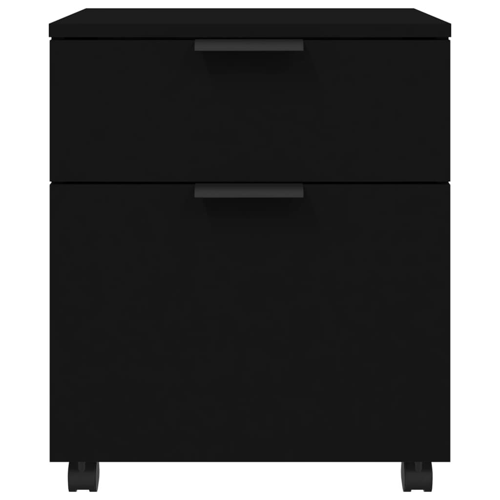 vidaXL Φορητό Ντουλάπι Αρχείων Μαύρο 45 x 38 x 54 εκ. Επεξεργ. Ξύλο