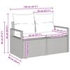 vidaXL Σετ Καναπέ Κήπου 8 pcs Μαύρο και Κρέμα 55 x 55 x 37 εκ