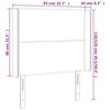 vidaXL Κεφαλάρι Κρεβατιού LED Ροζ 83x16x118/128εκ. Βελούδινο