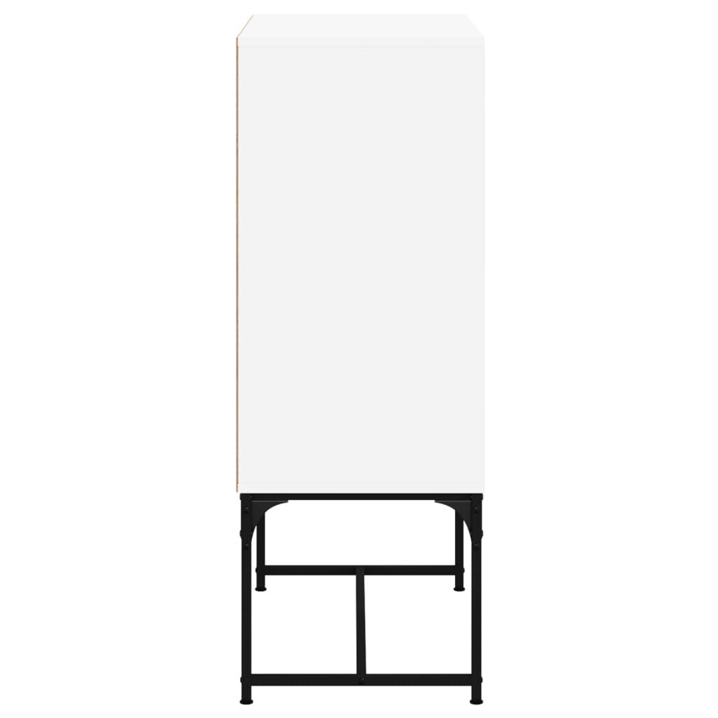 vidaXL Βοηθητικό Ντουλάπι Λευκό 69x37x100 εκ. με Γυάλινες Πόρτες