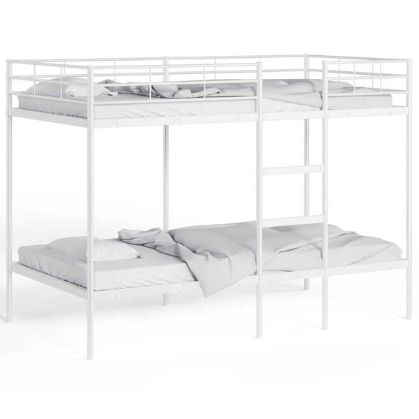 vidaXL Κουκέτα χωρίς στρώμα Λευκό 107x203 cm Ατσάλι