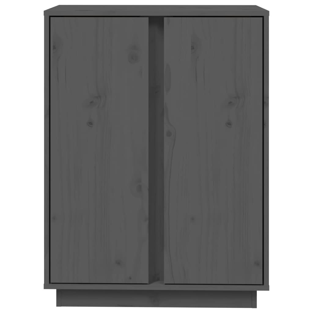 vidaXL Συρταριέρα Γκρι 60x35x80 εκ. από Μασίφ Ξύλο Πεύκου