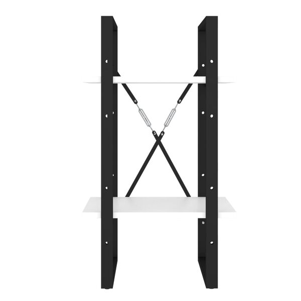 vidaXL Βιβλιοθήκη με 2 Ράφια Λευκή 40 x 30 x 70 εκ. από Επεξ. Ξύλο