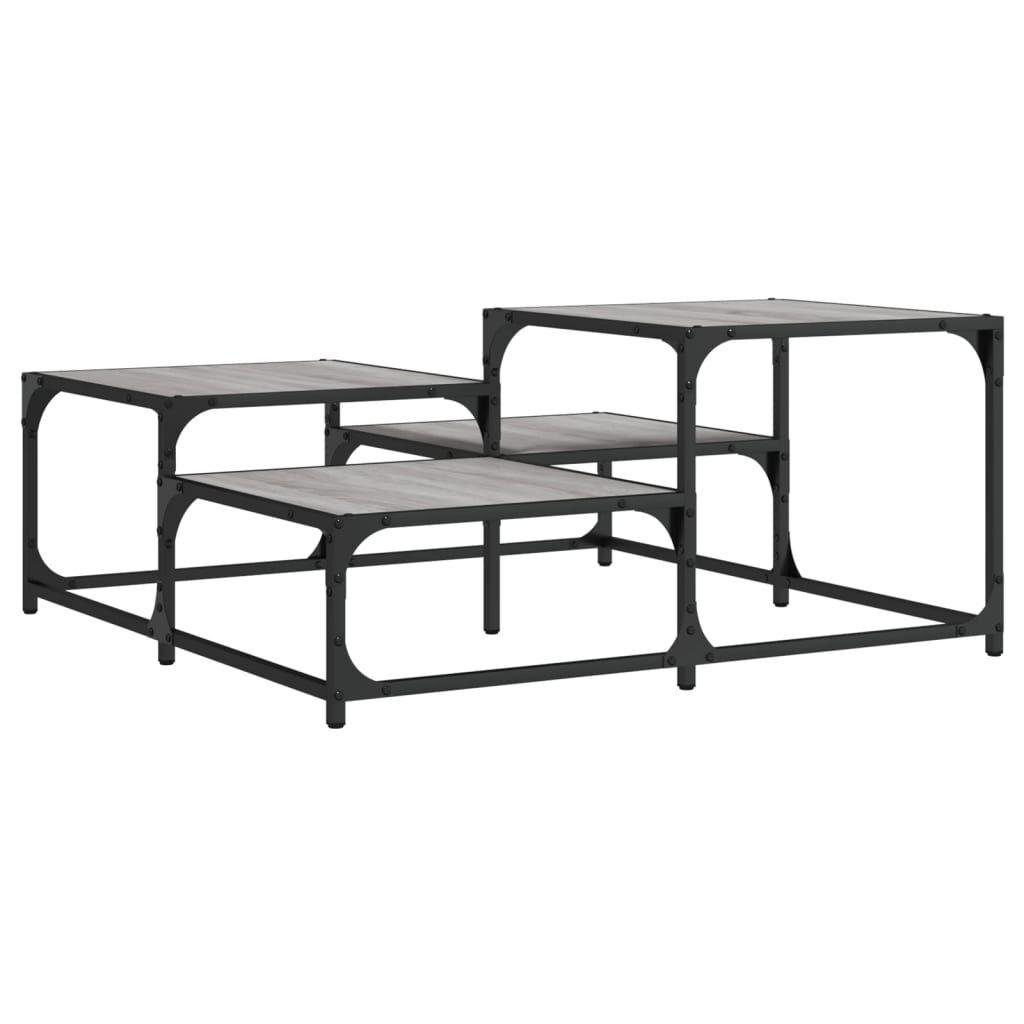 vidaXL Τραπεζάκι Σαλονιού Γκρι Sonoma 87,5x87,5x40 εκ. Επεξεργ. Ξύλο