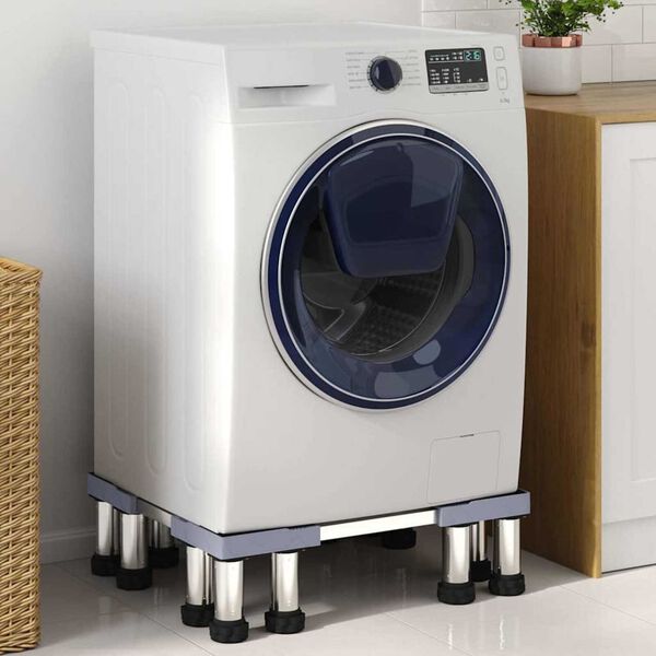 vidaXL Βάση πλυντηρίου ρούχων Γκρι 67 x 67 x 21.5 εκ Μέταλλο