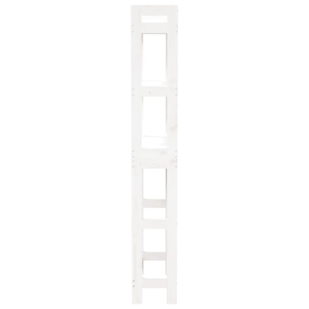 vidaXL Ραφιέρα για Τουαλέτα Λευκή 63 x 26 x 171 εκ. Μασίφ Ξύλο Πεύκου