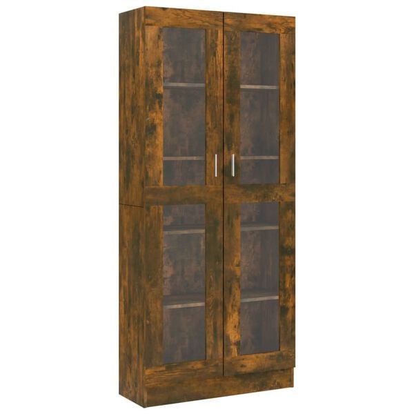vidaXL Βιτρίνα Καπνιστή Δρυς 82,5x30,5x185,5 εκ. Επεξεργασμένο Ξύλο