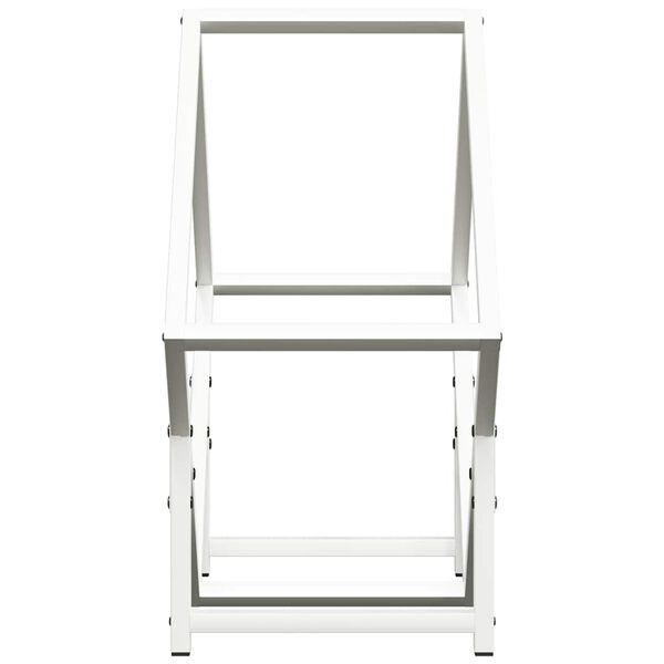 vidaXL Ράφι για καυσόξυλα Λευκό 50x25x50 εκ. Ατσάλι ψυχρής έλασης