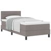 vidaXL Κρεβάτι box spring με στρώμα με στρώμα Taupe 80 x 200 cm ύφασμα