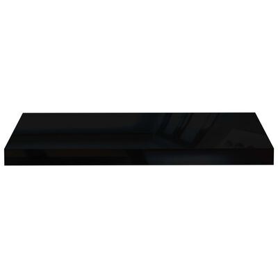 vidaXL Ράφι Τοίχου Γυαλιστερό Μαύρο 60 x 23,5 x 3,8 εκ. MDF