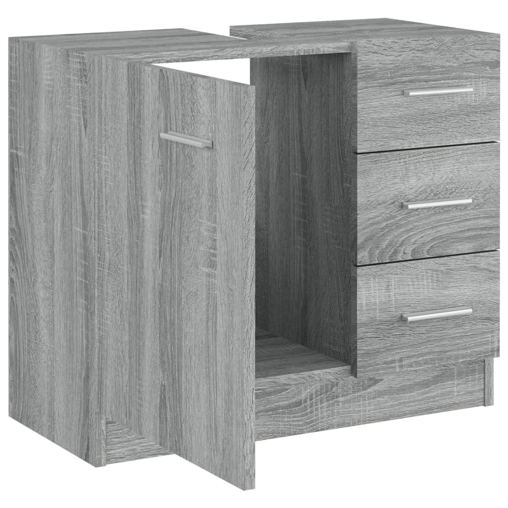 vidaXL Ντουλάπι Νιπτήρα Grey Sonoma 63x38,50x54 εκ. Επεξεργ. Ξύλο
