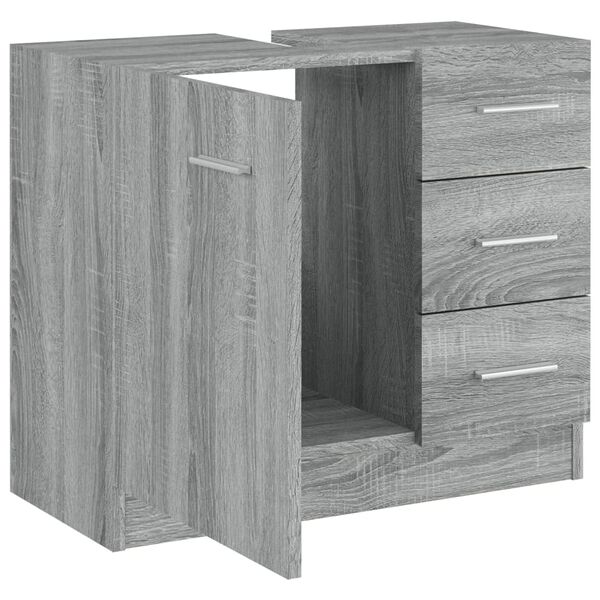 vidaXL Ντουλάπι Νιπτήρα Grey Sonoma 63x38,50x54 εκ. Επεξεργ. Ξύλο