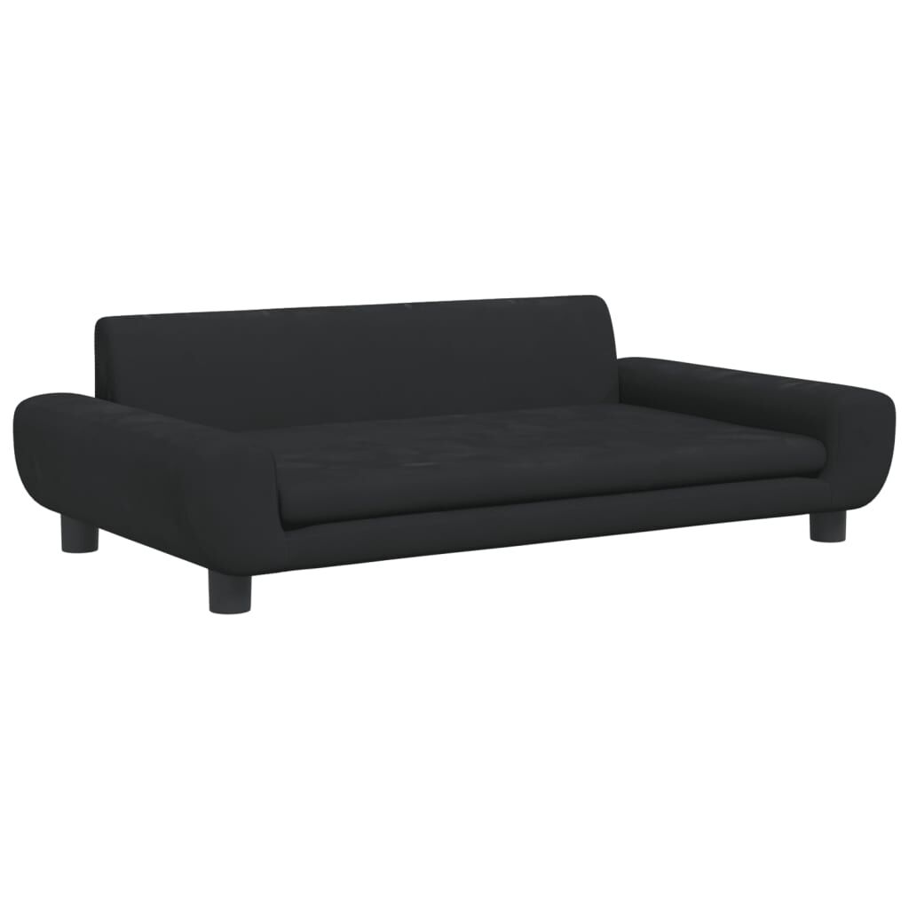vidaXL Καναπές Παιδικός Μαύρο 100 x 54 x 33 εκ. από Βελούδο