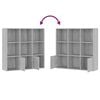 vidaXL Βιβλιοθήκη Γκρι Sonoma 98 x 30 x 98 εκ.