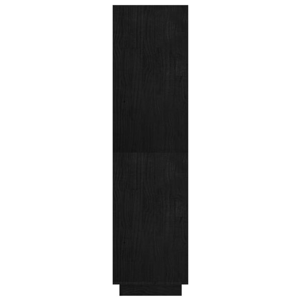 vidaXL Βιβλιοθήκη/Διαχωριστικό Χώρου Μαύρο 80x35x135 εκ. Μασίφ Πεύκο