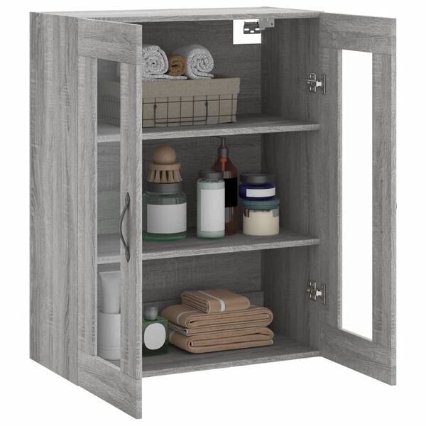 vidaXL Ντουλάπι Επιτοίχιο Γκρι Sonoma 69,5 x 34 x 90 εκ. Επεξεργ. Ξύλο