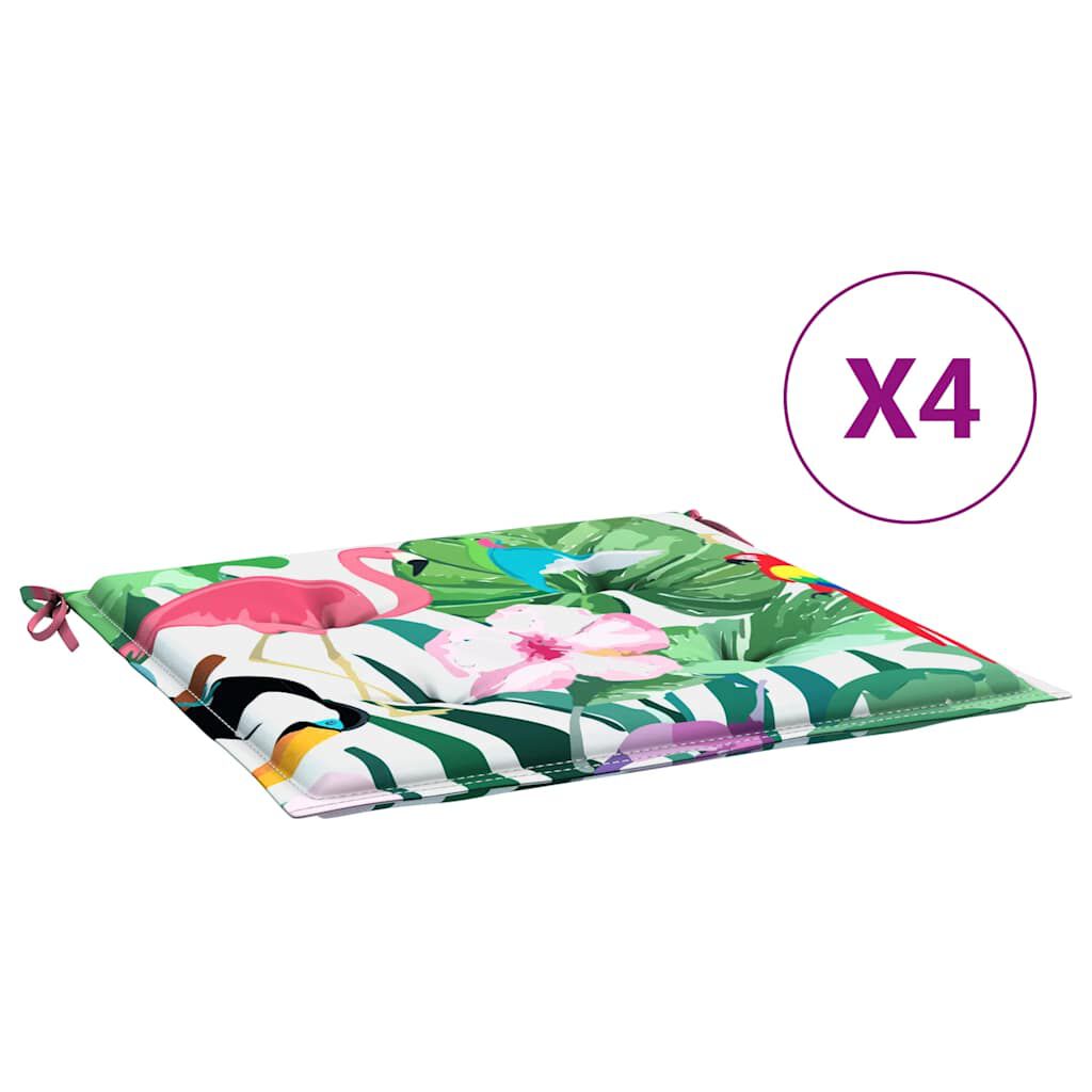 vidaXL Μαξιλάρια Καρέκλας 4 τεμ. Πολύχρωμα 40x40x4 εκ. Υφασμάτινα