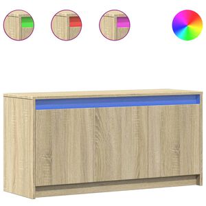 vidaXL Έ&pi;&iota;&pi;&lambda;&omicron; &Tau;&eta;&lambda;&epsilon;ό&rho;&alpha;&sigma;&eta;&sigmaf; &mu;&epsilon; LED Sonoma &Delta;&rho;&upsilon;&sigmaf; 100x34x50 &epsilon;&kappa;. &Epsilon;&pi;&epsilon;&xi;. &Xi;ύ&lambda;&omicron;
