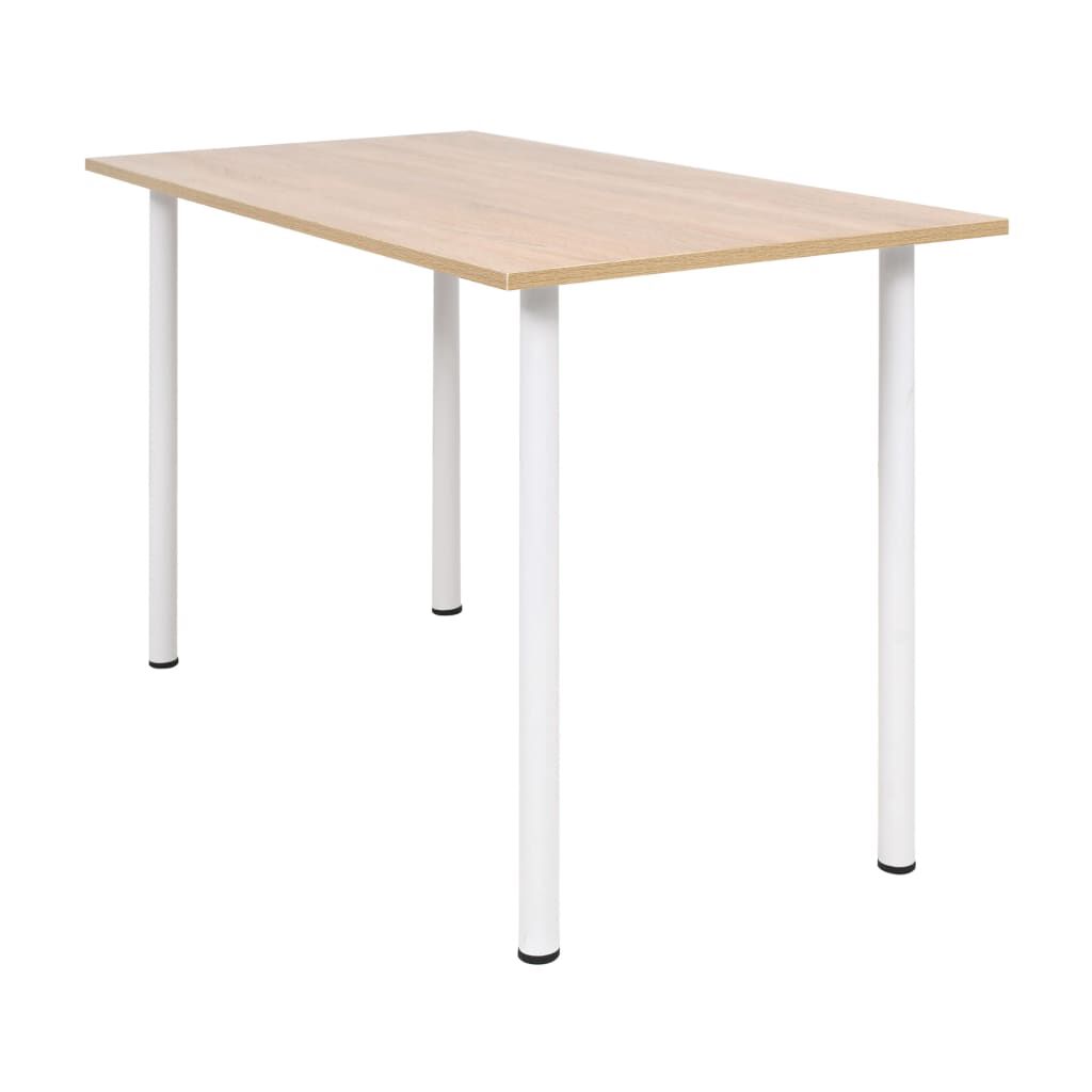 vidaXL Τραπεζαρία Χρώμα Δρυός και Λευκό 120 x 60 x 73 εκ.