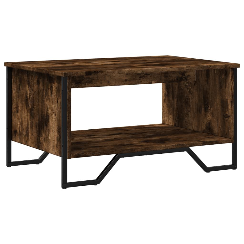 vidaXL Τραπεζάκι Σαλονιού Καπνιστή Δρυς 75x51x40 εκ. Επεξεργ. Ξύλο