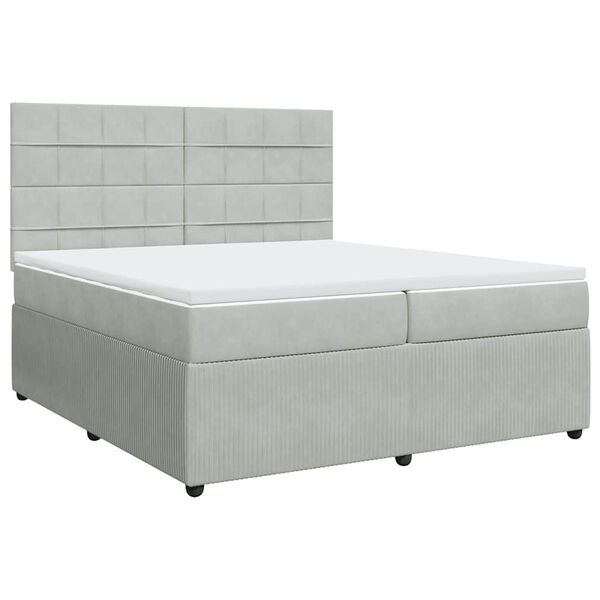 vidaXL &Kappa;&rho;&epsilon;&beta;ά&tau;&iota; Boxspring &mu;&epsilon; &Sigma;&tau;&rho;ώ&mu;&alpha; &Alpha;&nu;&omicron;&iota;&chi;&tau;ό &Gamma;&kappa;&rho;&iota; 200x200 &epsilon;&kappa;. &Beta;&epsilon;&lambda;&omicron;ύ&delta;&iota;&nu;&omicron;