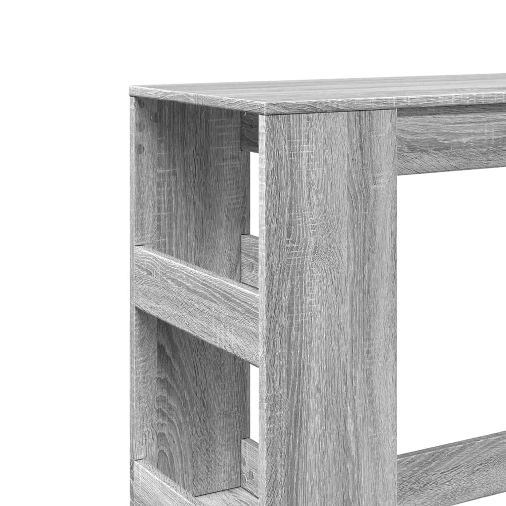 vidaXL Τραπέζι Μπαρ Γκρι Sonoma 90x40x103,5 εκ. από Επεξεργ. Ξύλο