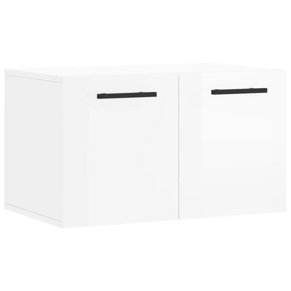 vidaXL Ντουλάπι Τοίχου Γυαλιστερό Λευκό 60x36,5x35 εκ. Επεξεργ. Ξύλο