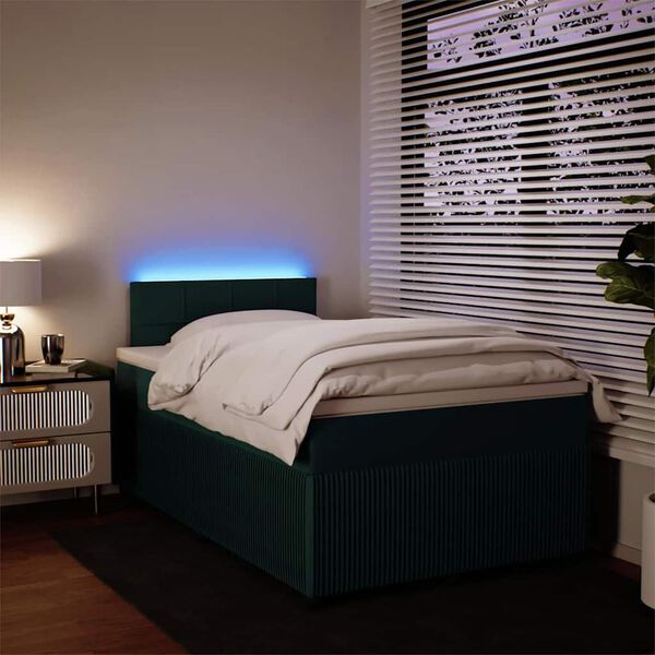 vidaXL &Kappa;&rho;&epsilon;&beta;ά&tau;&iota; Boxspring &mu;&epsilon; &Sigma;&tau;&rho;ώ&mu;&alpha; &Sigma;&kappa;&omicron;ύ&rho;&omicron; &Pi;&rho;ά&sigma;&iota;&nu;&omicron; 120x190&epsilon;&kappa;. &Beta;&epsilon;&lambda;&omicron;ύ&delta;&iota;&nu;&omicron;