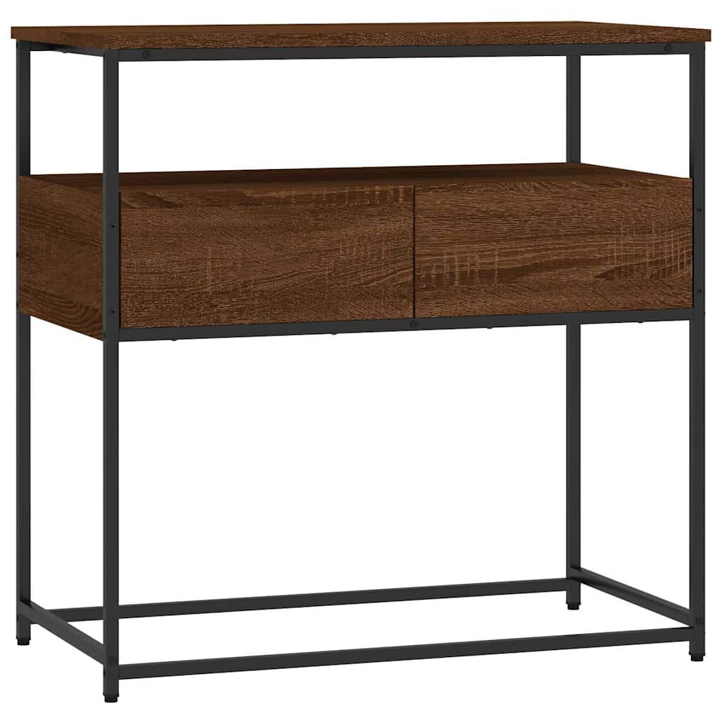 vidaXL Τραπέζι Κονσόλα Καφέ Δρυς 75 x 40 x 75 εκ. Επεξεργασμένο Ξύλο