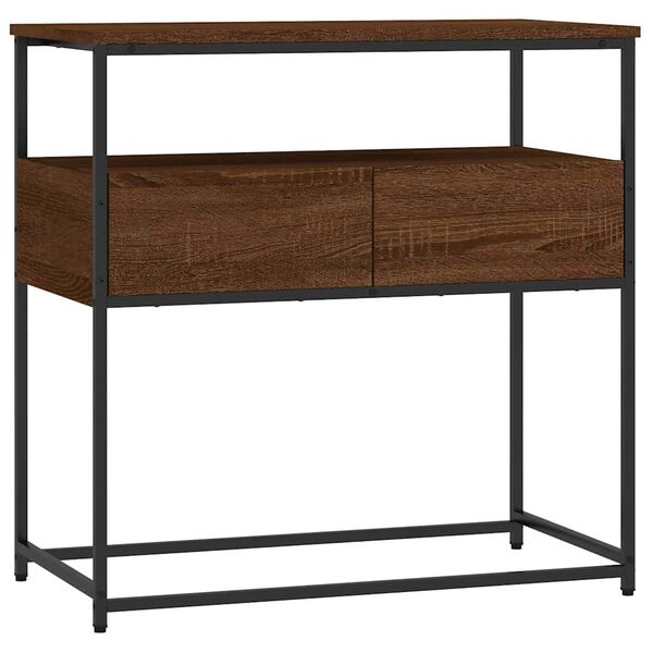 vidaXL Τραπέζι Κονσόλα Καφέ Δρυς 75 x 40 x 75 εκ. Επεξεργασμένο Ξύλο