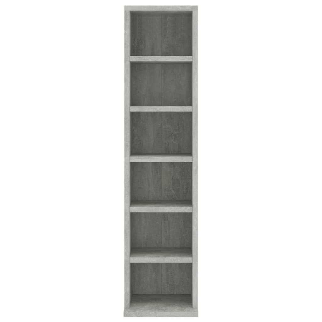 vidaXL Έπιπλο για CD Γκρι Σκυροδέματος 21x20x88 εκ. Επεξεργασμένο Ξύλο