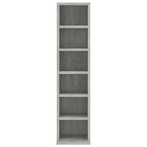 vidaXL Έπιπλο για CD Γκρι Σκυροδέματος 21x20x88 εκ. Επεξεργασμένο Ξύλο