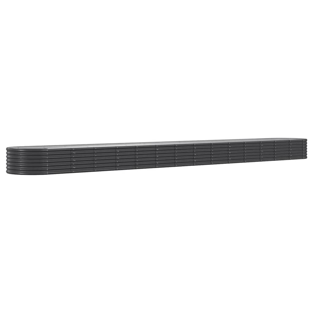 vidaXL Ζαρντινιέρα Ανθρακί 620x80x36 εκ Ατσάλι με Ηλεκτρ. Βαφή Πούδρας