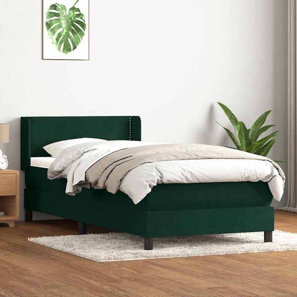 vidaXL &Kappa;&rho;&epsilon;&beta;ά&tau;&iota; Boxspring &mu;&epsilon; &Sigma;&tau;&rho;ώ&mu;&alpha; &Sigma;&kappa;&omicron;ύ&rho;&omicron; &Pi;&rho;ά&sigma;&iota;&nu;&omicron; 200x210&epsilon;&kappa;. &Beta;&epsilon;&lambda;&omicron;ύ&delta;&iota;&nu;&omicron;